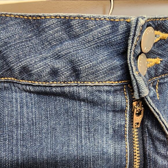 Vintage Y2K Cato Denim Maxi Skirt Size 20W Medium Wash Back Slit Boho Festival - Picture 9 of 11